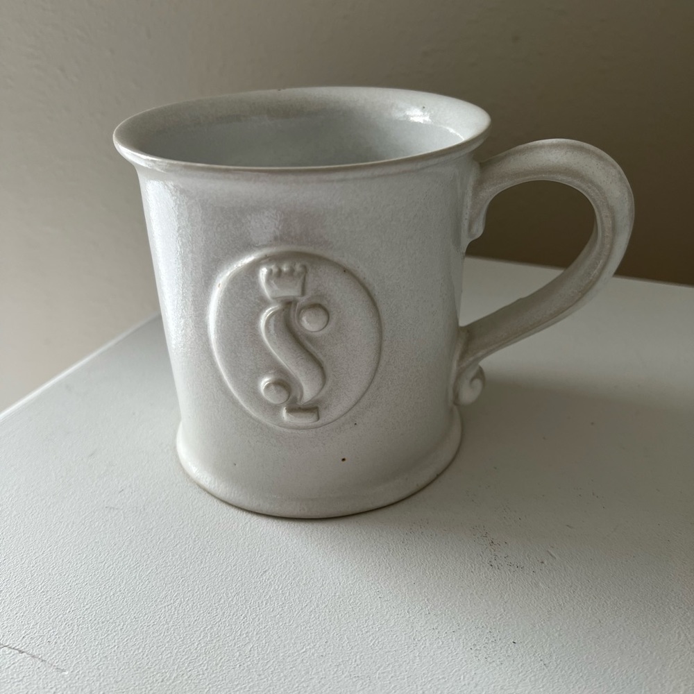 BENNINGTON POTTERS VERMONT 1736 LARGE White Coffee Mug | Vase | Shabby Chic.